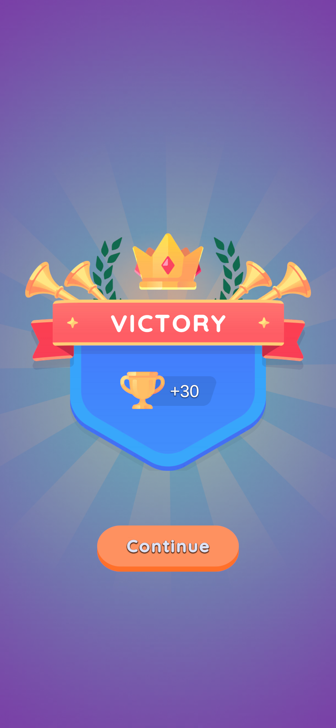 Victory reward screen